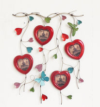 TWG 14SMA0303 Red Metal Hearts Mini Picture Frame