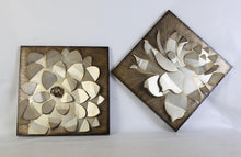 TWG Metal Wall Art Modern Wall Sculptures: Dahlia Flowers - Twin Pack - Silver