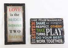 Mamma's Rules & What is Love Decorative Wood Wall Signs For Home or Office Decor