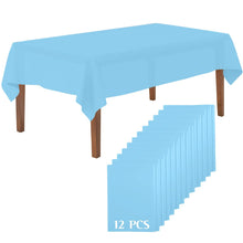 Mountclear Disposable Plastic Tablecloths for Parties [Pack of 12] 54x108” Rectangle Table Cover for Indoor & Outdoor Tables- Waterproof Tablecloth for Birthdays, Weddings, Parties [Hot Pink]