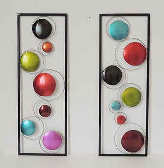 Vintage Holiday GiftsTWG Modern Metal Wall Sculpture - Geometric Circles - Set of 2