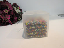 25 Frosted Flower Top PVC Box 3x3x3 (3x3x3, White)