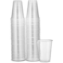 100 7 oz Clear Plastic Drinking Cups, Disposable,