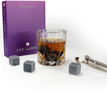 Whiskey Stones Set w/ 12 Granite Chilling Whiskey Rocks | Chill Your Scotch and Cold Drinks | Pouch, Tong and Pretty Box Included