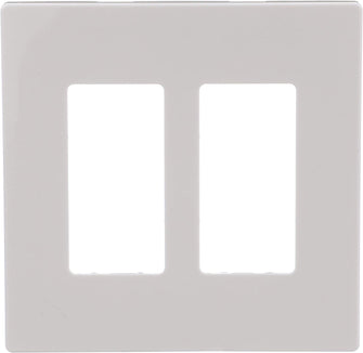 Eaton PJS262W Decorator Screwless Wallplate, 2-Gang, White