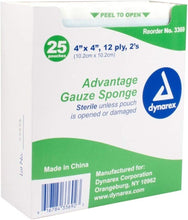 Gauze Sponges Sterile 2's"Advantage" 12 Ply - 4x4-25/Box