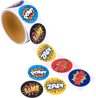 Rhode Island Novelty 1.5" Superhero Roll Stickers
