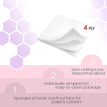 Dukal Non-Woven Sponges 2" x 2". Case of 50 sterile dressings for Wounds. Non-linting. 4-ply Rayon/Poly Blend. Single use. Latex-Free. Individually Packaged.