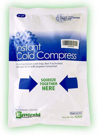 24 Pack Emerald Instant Cold Pack, Long Lasting, No Freezing Required,- Large (5" x 9")