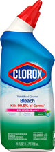 Clorox Toilet Bowl Liquid Disinfecting Cleaner with Clinging Bleach Gel, Remove Mildew and Mold, Fresh Scent, 24 Ounces