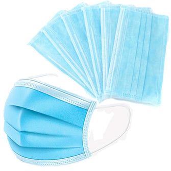 50Pcs Disposable Filter Mask 3 Ply Earloop Face Masks