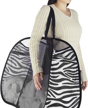 Whitmor Pop and Fold Double Hamper, Zebra