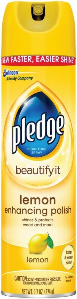 Pledge Wood Polish - Lemon Clean, 9.70 Ounce (Pack of 12)