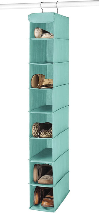 Whitmor 8 Shelf Hanging Shoe Shelves, Turquoise
