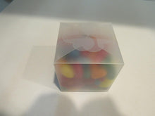25 Frosted Flower Top PVC Box 3x3x3 (3x3x3, White)