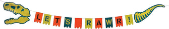 Fun Express - Dino Dig Birthday Garland for Birthday - Party Decor - Hanging Decor - Garland - Birthday - 1 Piece