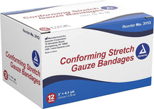 Dynarex Stretch Gauze Bandages, Sterile, 3" x 4.1 yards, 96/cs