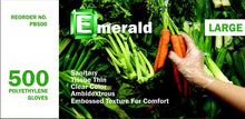 Emerald PB500-B Polyethylene Gloves - Large