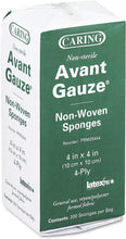 Caring Non-Sterile Avant Gauge Non-Woven Sponges 4"x4", 4-ply, 200 Sponges/Bag