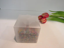 25 Frosted Flower Top PVC Box 3x3x3 (3x3x3, White)