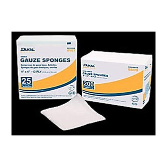 Dukal DUK 8509 Basic Gauze Sponge, Non-Sterile, 8-Ply, 4" Width, 4" Length (Pack of 200)