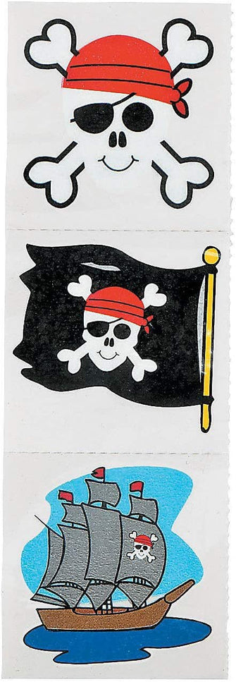 Pirate Tattoos 72 Per Package, Assorted Styles