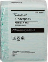 Covidien 95813101 Underpad Wings 30 X 36 Inch Disposable Fluff / Polymer 958b10 Box Of 10