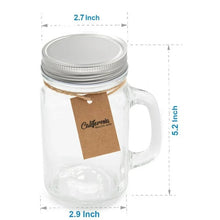 California Home Goods (6 Pack) 16oz Mason Jar Mugs w/ Lids & Chalkboard Labels
