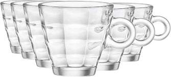 Bormioli Rocco Cube Espresso Coffee Glasses - Set of 6-100ml (3.5oz)