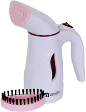 Clothes Steamer - Handheld Portable Fabric And Garment Steamer - With Free Brush Nozzle - Fast, Powerful Heat Up- Spit Free - Lightweight - Pink