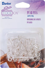 Darice Office Tool Box Clear Push Pins