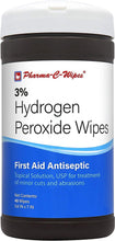 Pharma-C-Wipes 3% Hydrogen Peroxide Wipes (6 Canisters of 40 Wipes for a Total of 240 Wipes)