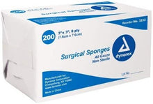 DYNAREX Gauze Sponge 8-Ply 3 X 3" #3232- 200/ Sleeve