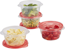 Rubbermaid Storage Bowls, 3.2 Cup, Red,(Pack of 4)