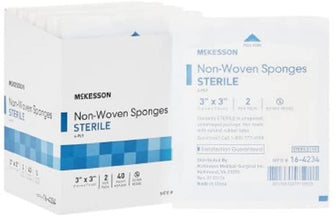 McKesson Performance Plus Gauze Sponge Non Woven Sterile 3X3 4Ply - 40 Packs of 2 - Model 16-4234 by McKesson