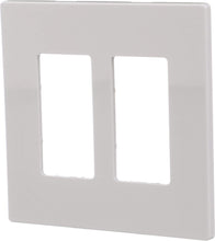 Eaton PJS262W Decorator Screwless Wallplate, 2-Gang, White