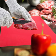 Durable Plastic Cutting Board Set, Chopping Board Plastic, for Vegetable Meat or Cheese | Dishwasher Safe | Pair of MD Protective Gloves