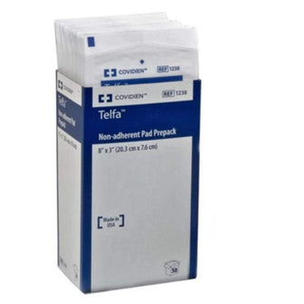 Covidien 1238 Telfa Non-Adherent Pad Prepack, 8" x 3" (Box of 50)