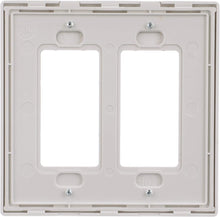 Eaton PJS262W Decorator Screwless Wallplate, 2-Gang, White