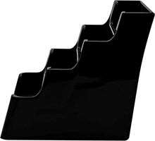 Deflect-o 4 Compartment Business Card Holder - Plastic - 1 Each - Black