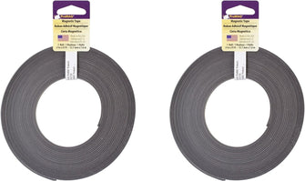 Magnum Magnetics Corp Adhesive Magnetic Strip, 1/2-Inch x 25-Feet (2 Pack)