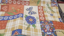 HomeCrate Rustic Patchwork Heavyweight Vinyl Tablecloth, 60" X 104"