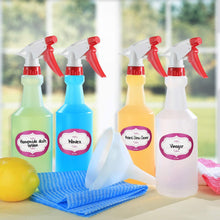 DilaBee Pack of 4-16 Oz Empty Plastic Spray Bottles – Plastic Spray Bottle for Cleaning Solutions - Mist Stream and Off Trigger Settings – Great for Home,Garden,Chemical