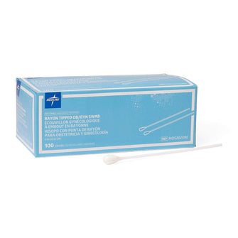 Medline Rayon Tipped Ob/Gyn Swab, 8", Non-Sterile (Pack of 100)