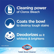 Clorox Toilet Bowl Liquid Disinfecting Cleaner with Clinging Bleach Gel, Remove Mildew and Mold, Fresh Scent, 24 Ounces