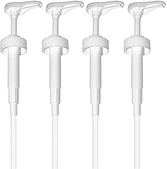 4 Pack-White Gallon Pump Dispenser, For Soap, Sanitizer, Mayo, Bottles/Container