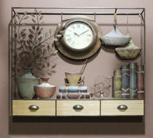 My Mini Kitchen - A Old Fashioned Looking Home Kitchen With Working Clock Metal Wall Decoration