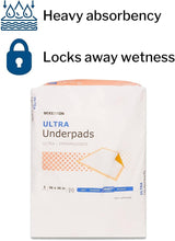 McKesson Ultra Underpads, Incontinence, Heavy Absorbency, 36 in x 36 in, 5 Count