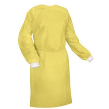 AAMI Level 2 Isolation Gowns, Non-Woven, Splash Resistant with White Knitted Cuff, FDA Approved (10, S)