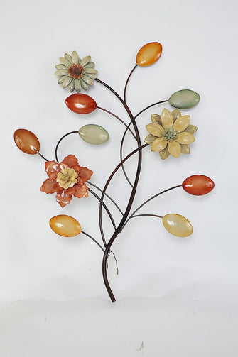 TWG Metal Wall Art Modern Wall Sculptures: Blossoming Flowers - Easter Flowers